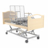 Кровать для лежачих больных с матрасом электрическая MED-MOS DB-2B с поворотным креслом в левую сторону (светлое дерево)