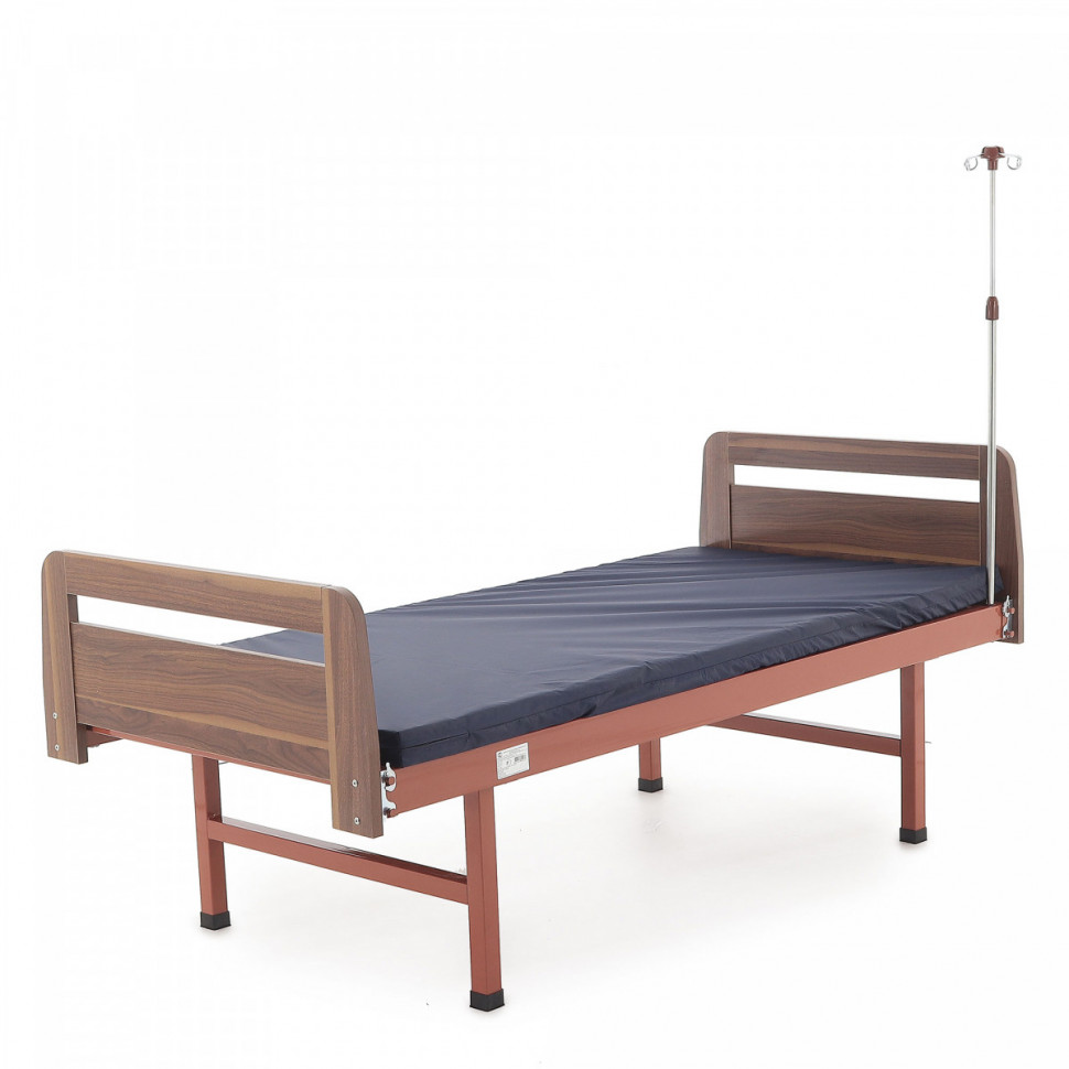 Кровать механическая Мед-Мос Е-18 (ММ-0020Д-01) ЛДСП (коричневый) с матрасом